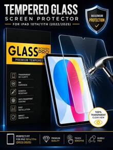 Screen Protector, Compatible With IPad 5/6/7/8/9 Gen 10.2/10.5 Inch, Air 1/2/3/4/5 Gen 10.9 Inch, Mini 1/2/3/4/5/6 Gen, Pro 11 Inch, 9.7 Inch, (2015-2024-2025 Models, A16/10 Gen), Tempered Glass, Transparent, Compatible With IPad Series, Birthday/Gift For Family And Friends, Compatible With IPad Screen Protector, Compatible With IPad Accessories, Waterproof, Shockproof, Scratch-Resistant - Quantity 1pc - View 8