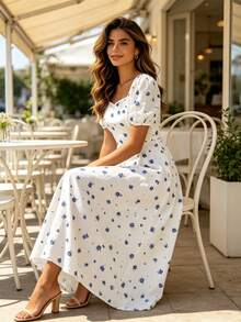 Women Long Dresses - White - View 6