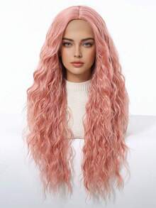 28 Inch Long Fluffy Pink Curly Wig, Designed For Women, Suitable For Festivals, Daily Parties And Cosplay Occasions, Halloween Wig - Multicolor - View 15