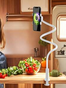 360° Rotating Lazy Phone Tablet Stand | Multi-Functional Desktop & Bedside Hands-Free Phone Holder | Protects Your Neck, Convenient For Binge-Watching - Multicolor - View 6