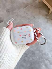 Casing Pelindung Earphone 1 2 3 4 Pro 2 Pro 3 Motif Cinta Warna-warni dengan Gantungan Kunci Rantai Pendakian Gunung, Bahan TPU Lembut, Tahan Guncangan - MultiWarna - View 1