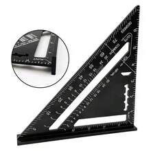 7 Inch Woodworking Triangle Ruler, Woodworking Measuring Ruler, Aluminum Alloy Marking Tool, Precision Woodworking Right Angle Ruler, Woodworking Tools, Protractor Right Angle Ruler, Suitable For Home Decor And Design Projects - 7 Inch - View 8