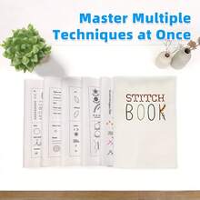 LAMYA Embroidery Starter Kit For Beginners, DIY Hand Embroidery Set With Stitch Practice Fabric Sheets, Bamboo Hoop & Portable Sewing Tools - 594 - View 9