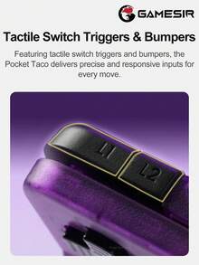GameSir Pocket Taco Retro Gaming Controller IOS Android Phone Mobile Gamepad For Switch 2/1 Via Bluetooth Connection Vertical Handheld Gaming Experience Portable 600mAh Battery Lightweight Off White And Atomic Purple - View 8