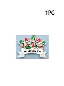 Custom Christmas Name Ornament, Personalized 2-6 Names Buddy Pendant, Customized Text DIY Tree Decoration, Customizable Holiday Gift For Family - Style a - View 12
