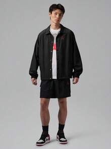 Jordan Men's AS BRK COACHES JKT Woven Collarless Jacket IO2342-010 - Black - View 6