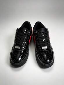 A BATHING APE Men's Retro Sneakers BAPE STA "Shark Face Black" Skate Shoes - Black - View 3