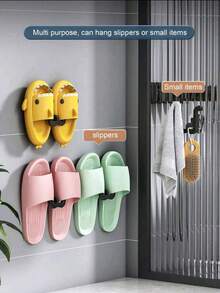 浴室免鑽孔拖鞋架 浴室收納層架 鞋子收納架 廁所壁掛式鞋架 - 查看 5