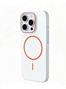 1件極簡霧面親膚無線充電磁吸手機殼，適用於 iPhone 18/18Pro/18promax/17/17Pro/17Promax/16/16Pro/16promax/15/15Pro/15Promax/Air 16 15 14 13 12 Pro Max Plus，軟矽膠背蓋保護殼 - 白色 - 查看 6