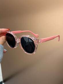 3 Pairs Round Multicolor Cute Children's Fashion Glasses, Suitable For Travel, Outfit Decoration, Beach Party, Outdoor Street Photography, Daily Wear - Multicolor - View 6
