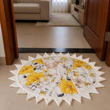 Tapete de Bico Oval Decorativo 50x60 cm – Charme e Aconchego para Todos os Ambientes - Multicolorido - Visão 2