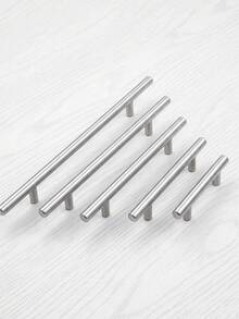 8 buah Gagang Laci Stainless Steel Warna Perak Mengkilap Panjang, Gaya Minimalis Nordik untuk Lemari Rumah, Dilengkapi 16 Sekrup, Cocok untuk Dapur, Lemari Pakaian, Rak Buku, dan Laci Meja Samping Tempat Tidur - LS01 Perak - 8 buah - View 8