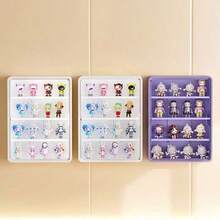 1 Mini Toy Display Case, Wall-Mounted Storage Box, Collectible Display Cabinet, Doll Display Stand, Desktop Display Storage Box, Desktop Storage Organizer - Multicolor - View 5