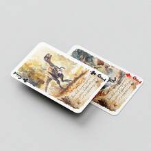 YFOPEN Vintage Prehistoric Dinosaur Playing Cards, Adventure Sketch Style Poker Cards, Double-Sided Decorative Gift Box Card Set - Multicolor - View 12