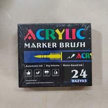12/24/36/48/60/72/80/120pcs/Set Straight Barrel Liquid Large Capacity Quick-Dry Colored Pens, Suitable For Ceramic And Stone Materials - Multicolor - View 14