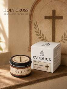 EVODUCK مجموعة هدايا شمعة دينية بصليب مقدس، شمعة صلاة مسيحية كاثوليكية في علبة معدنية مع دليل تأمل كتابي لمدة 7 أيام، ديكور صليب، مناسبة لركن الصلاة في المنزل، المعمودية، المناولة الأولى، التثبيت، هدية عيد الميلاد للأم والجدة والنساء وأصدقاء الكنيسة - شموع دينية - مشاهدة 6