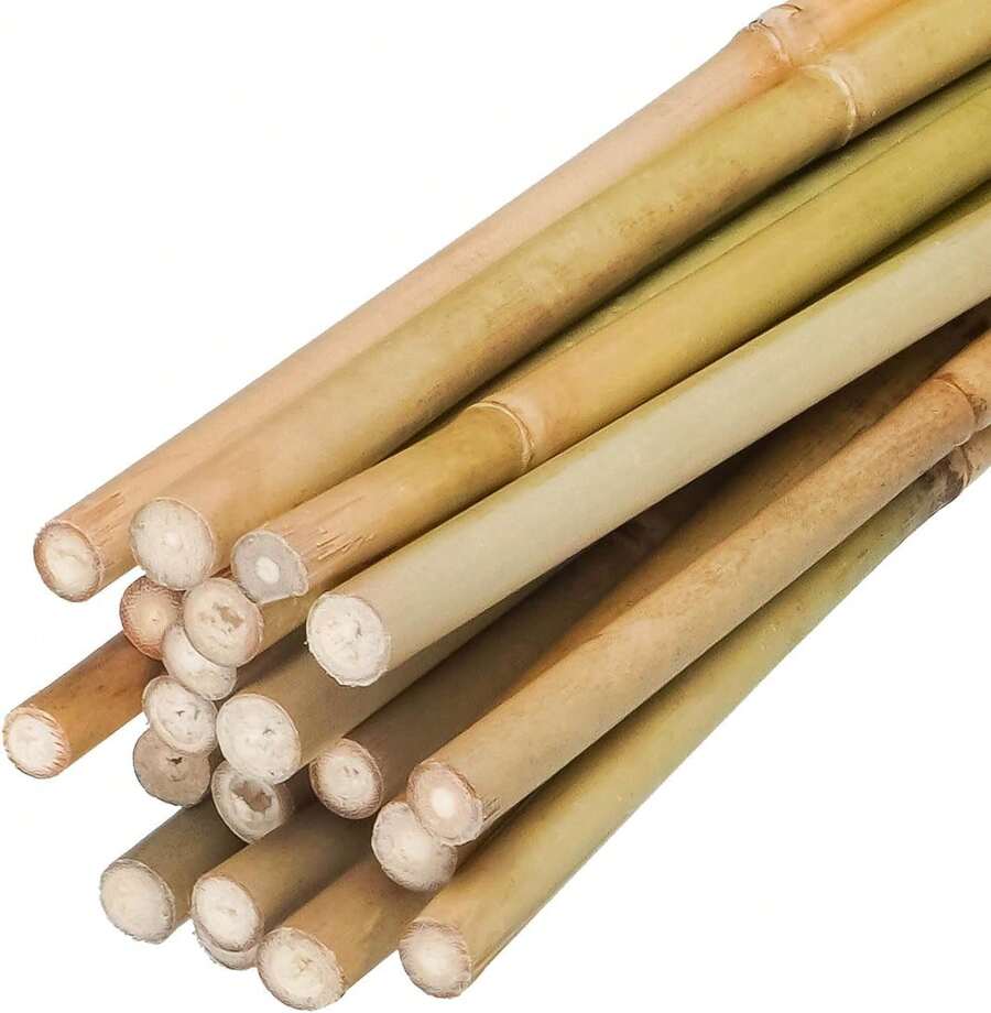 Natural Bamboo Plant Stake,7FT 50pcs,Sturdy Bamboo Poles, Durable Plant Bamboo Stake, Garden Climbing Plant Bracket.  For Indoor Potted Plants, Vegetables, Vines, Marking Stakes ,Small Fence Posts - C - View 1