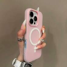 夏季清新色果凍感 2 合 1 磁吸手機殼，相容 iPhone 16 17 16e 17e，磨砂手感防摔硬殼，相容 iPhone 15 14 13 11 16 Pro Max 17 Pro Max 12 - 淺粉色 - 查看 6