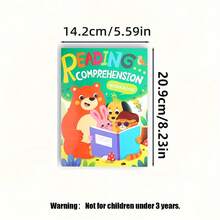36Pages Cartoon Illustrated Reading Comprehension Workbook, Fun Story Activities Boost Literacy & Critical Thinking For Kids Ages 3+, Learning Exercise Book, School Supplies - Multicolor - View 3