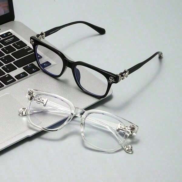 asmodee Gafas de lente plana clásica, protección UV, anti-empañamiento, anti-luz azul, unisex, marco duradero, ultra ligero, uso laboral y diario, pesca, deportes al aire libre, gafas de alta calidad
