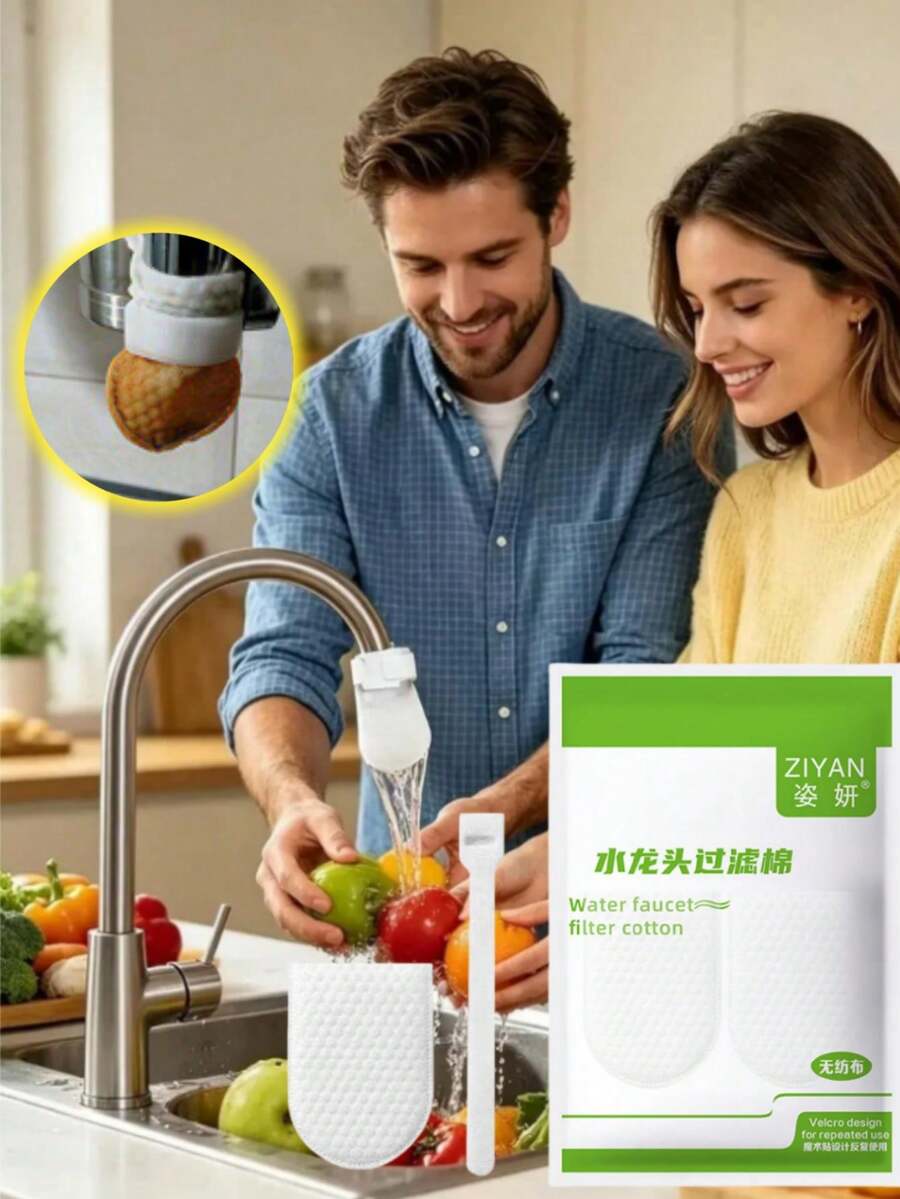 Faucet Filter Bag, Kitchen, Bathroom, Toilet, Thickened Material, Universal Faucet Filter Bag, Can Filter Sediment, Rust, Limescale, Tap Water Impurities, Well Water, Spring Water, Faucet Filter Bag Can Filter Rust And Impurities, Rotating Splash-Proof Filter Bag For Home, Faucet Filter Bag, Water Filter, Splash-Proof, Water Purification Bag, Filter, Cleaning Tool