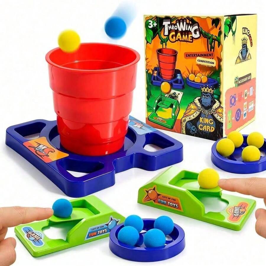 Children's Launching & Throwing Marble Game Toy, Concentration Training Parent-Child Interactive Tabletop Game - Multicolor - View 1