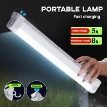 1pc LED Lighting Lamp, USB Fast Charging, Long Battery Life, Wide Lighting Range, Multiple Dimmable Modes, Magnetic Attachment And Convenient Hook, Portable, Suitable For Various Occasions, Can Be Used For Camping, Travel, Tents, Hiking, Street Vending, Car Repair, Wild Animal Deterrence, Photography Fill Light, Study Lighting, Farm, Power Outage Emergency - DBL-y1005 - View 2