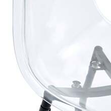 Black Dining Chair, Transparent Plastic - 黑色 - 查看 11