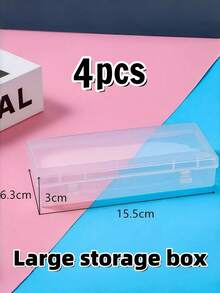 1pc Plastic Storage Box, For Storing Nails, Manicure Tools, Organizer Box, Manicure Tool Box, Suitable For Nail Products & Cosmetic Tools - White - View 19