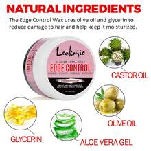 lockmio 250g Edge Control Gel, Long-Lasting Styling Wax For Hairline And Baby Hairs, Natural Frizz-Smoothing Hair Oil Cream For All Hair Types And Styles, Suitable For Men And Women - L-250g-edge-control-gel - View 5