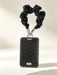 1pc Vintage Polka Dot Card Holder Pendant, Suitable For ID Card, Campus Card, Idol Card Decoration, Can Be Hung On Bag Or Keychain - Multicolor - View 8
