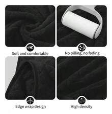 Towel & Bath Towel Sets - Black - View 2