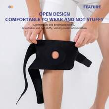 Vilico 1pc Freely Adjustable Knee Pad, Comfortable And Breathable, With PVC Support Band, Suitable For Weightlifting, Fitness, And Gym Knee Protection - Multicolor - View 6