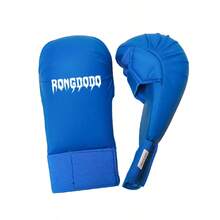 Karate Boxing Gloves Plain Pattern Competition Training Protective Gloves Children Sanda Boxing Training Protective Gloves - Blue - View 9
