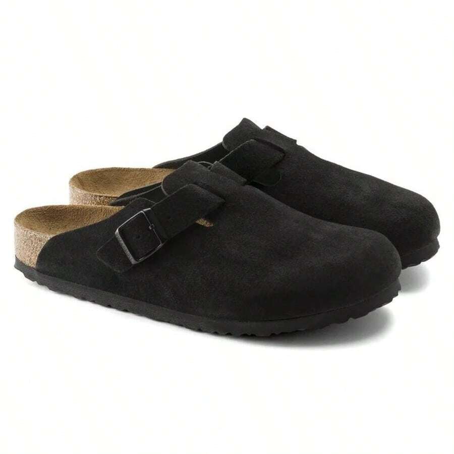 Birkenstock Boston Soft Footbed Mens Clog - 黑色 - 查看 1