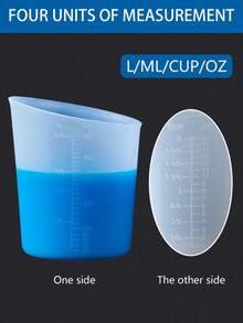Silicone Measuring Cups, Reusable Silicone Stirring Cup Set/Stirring Stick . Capacities Are 250ml And 500ml. Suitable For Melting, Mixing, Extruding, Pouring, And Casting. Extrudable, Kneadable, And Easy To Clean. Ideal For Making Molds And Candles. - Silicone Cup - View 7