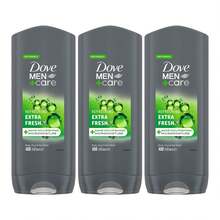 Dove Men+Care Body + Face Wash, Extra Fresh 3-Pack + Travel-Size, 24H Nourishing MicroMoisture - Extra Fresh - View 1
