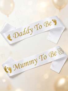 2 Pcs Mom To Be Sash Dad To Be Sash Mom And Dad Sash Mom Sash Baby Shower Sash Party Decoration Baby Shower Mom To Be Sash Mom To Be - Expectant Parents - View 3