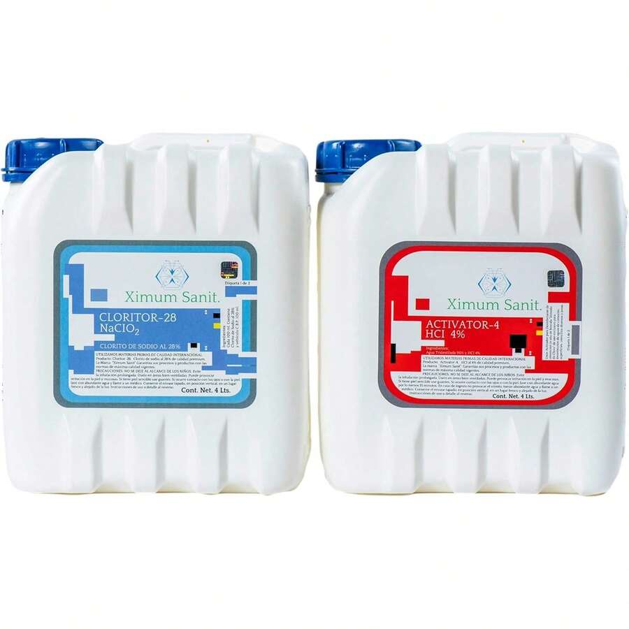 Clorito de Sodio y Activador.4 Litros C/U.(Desinfectante) - 1 - Ver 1