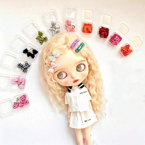 1/10PCS Mini Hair Clips BB Clips, Suitable For 6-Inch 12-Inch Doll Decoration, Mini Miniature Hair Clip Model, DIY Handmade Phone Case Accessories