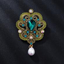 1pc Vintage Elegant Court Style Faux Pearl Pendant Zinc Alloy Brooch, Suitable For Women's Wedding, Banquet, Party Wear, Dress, Suit, Coat Accessory, Holiday Gift - XD826066 - View 3