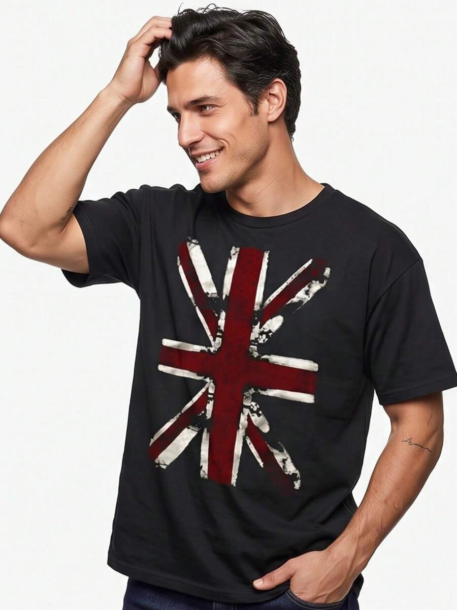 Men T-Shirts - 黑色 - 查看 1