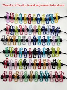 1pc Retractable Portable Clothesline Set With 12 Clips, Perfect For Indoor Drying Outdoor Camping Travel Laundry Accessories Back To School Essentials Home Organization Dorm Room Solutions - Multicolor - View 11
