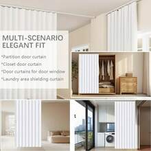 1pc Universal Curtain Track Kit For Ceiling And Wall Mounting With Quiet Sliding And Free Assembly - Dual Fixing 4-In-1 Self-Adhesive And Drill-In Curtain Rail, Easy Installation, Suitable For Bathroom, Window Curtains, Room Dividers, Cabinets And More - 1PC - View 10