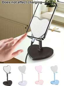 Heart-Shaped Adjustable Foldable Desktop Phone Stand, Adjustable Desktop Phone Holder, Universal Phone And Tablet Desktop Stand - Multicolor - View 2