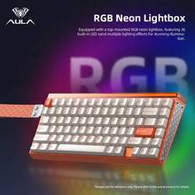 AULA Keyboard Mekanik HERO 75 HE Hall Effect, 3 Mode 2.4G/Bluetooth/Berkabel, Tata Letak 75%, Struktur Gasket Hot-Swappable, Lampu Latar RGB, Keyboard Gaming - View 7