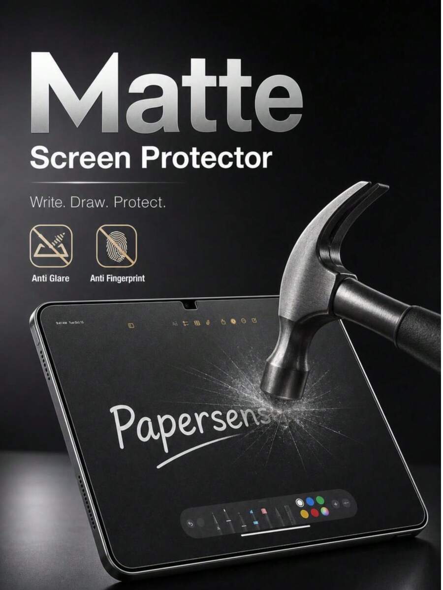 Matte Screen Protector Film, Compatible With IPad A16 11-Inch 2025 (16th Gen) And 10.9-Inch 2022 (10th Gen), High Definition Anti-Scratch, Anti-Glare, Anti-Fingerprint Soft Film, Bubble-Free Installation. - Matte - View 1
