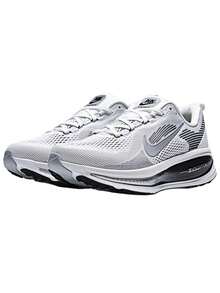 Nike Vomero 18 Men's Running Shoes, White Mesh Cushioned Athletic Shoes For Casual Daily Wear - White - View 3
