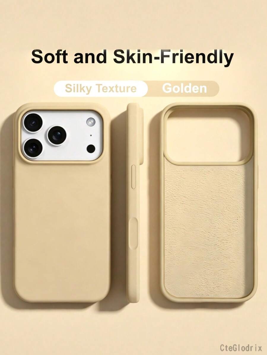 新款奢華防震柔軟米色親膚手機殼，相容 iPhone 17 16 15 Pro 14 Plus 13 12 11 17 Pro Max Air XR XS Max X/XS 7/8 Plus 7/8，防摔光滑保護殼，耐用設計，親膚材質