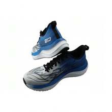 Blue Synthetic Men's Road Running Shoes, Lightweight Breathable Athletic Sneakers For Outdoor Training - Blue - View 7